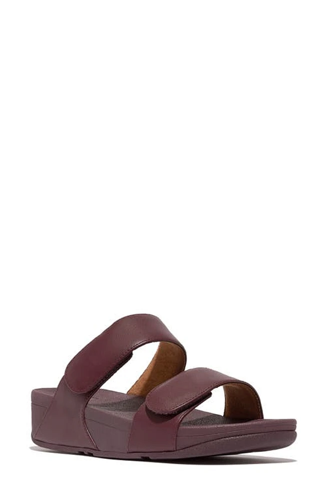 FitFlop Lulu Platform Wedge Slide Sandal Mauve Wine at Nordstrom,