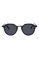 AIRE Taures 47mm Round Sunglasses in Black /Smoke Mono at Nordstrom