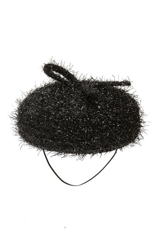 ESENSHEL Mini Percher Pillbox Hat Black Sparkle at Nordstrom,