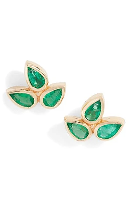 Anzie Bouquet Fleur de Lis Stud Earrings in Emerald at Nordstrom