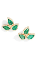 Anzie Bouquet Fleur de Lis Stud Earrings in Emerald at Nordstrom