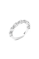 HauteCarat Pear Cut Lab Created Diamond Half Eternity Ring in Gold at Nordstrom