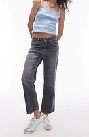 Topshop Crop Bootcut Jeans Grey at Nordstrom,