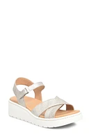 Børn Katrina Ankle Strap Platform Wedge Sandal Light Gold Metallic at Nordstrom,