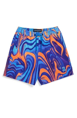 Psycho Bunny Kids' Nevada Swim Trunks Bright Royal at