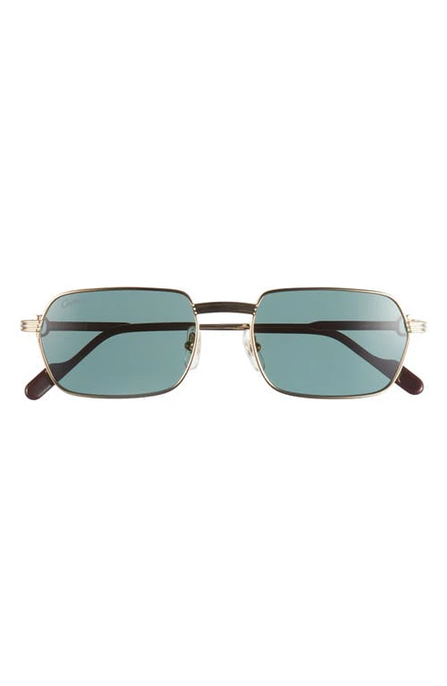 Cartier 56mm Polarized Square Sunglasses in Gold Metallic at Nordstrom