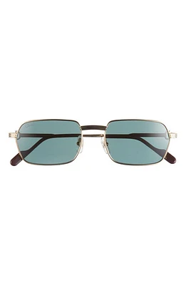 Cartier 56mm Polarized Square Sunglasses in Gold Metallic at Nordstrom