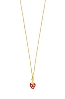 Bony Levy Kids' Strawberry Diamond Pendant Necklace in 18K Yellow Gold at Nordstrom, Size 15