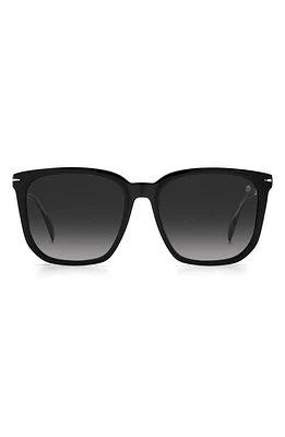 David Beckham Eyewear David Beckham 57mm Square Sunglasses in Black at Nordstrom