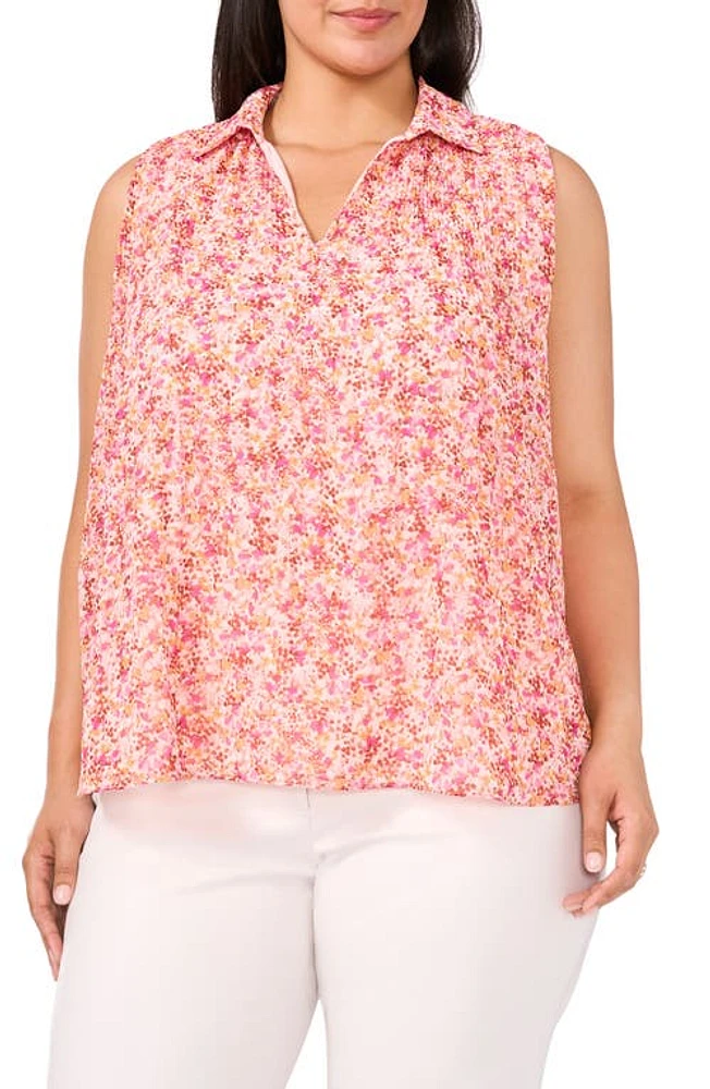 halogen(r) Collared Sleeveless Top Seashell Red at Nordstrom,