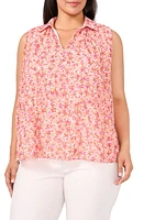 halogen(r) Collared Sleeveless Top Seashell Red at Nordstrom,