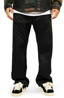 PLEASURES Connect Oversize Quilted Drawstring Pants Black at Nordstrom,