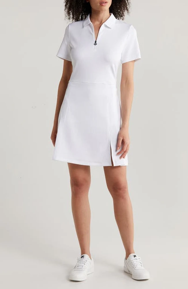 J. Lindeberg Kanai Polo Dress White at Nordstrom,