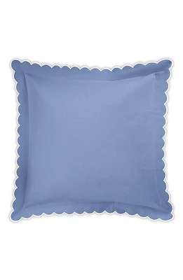 Matouk Diamond Piqué Euro Pillow Sham in Azure at Nordstrom