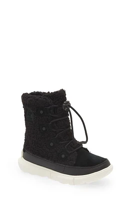 SOREL Kids' Explorer Faux Shearling Waterproof Boot at Nordstrom, M