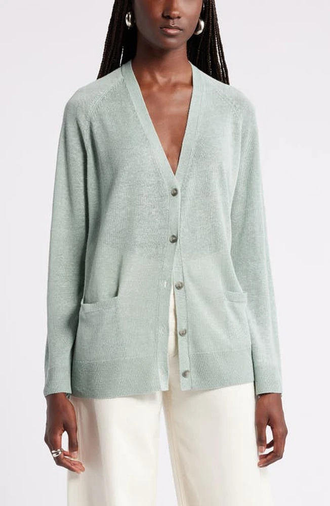 Nordstrom Linen Blend Cardigan at Nordstrom,