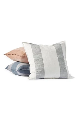 Coyuchi Sonoma Organic Cotton Pillow Cover in Soft White W/Shadow Stripe at Nordstrom, Size One Size Oz