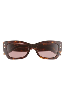 'DiorPacific S2U 53mm Square Sunglasses in Dark Havana /Bordeaux at Nordstrom