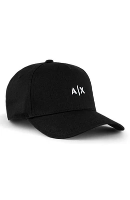 Armani Exchange Small Embroidered Logo Baseball Cap in Black at Nordstrom