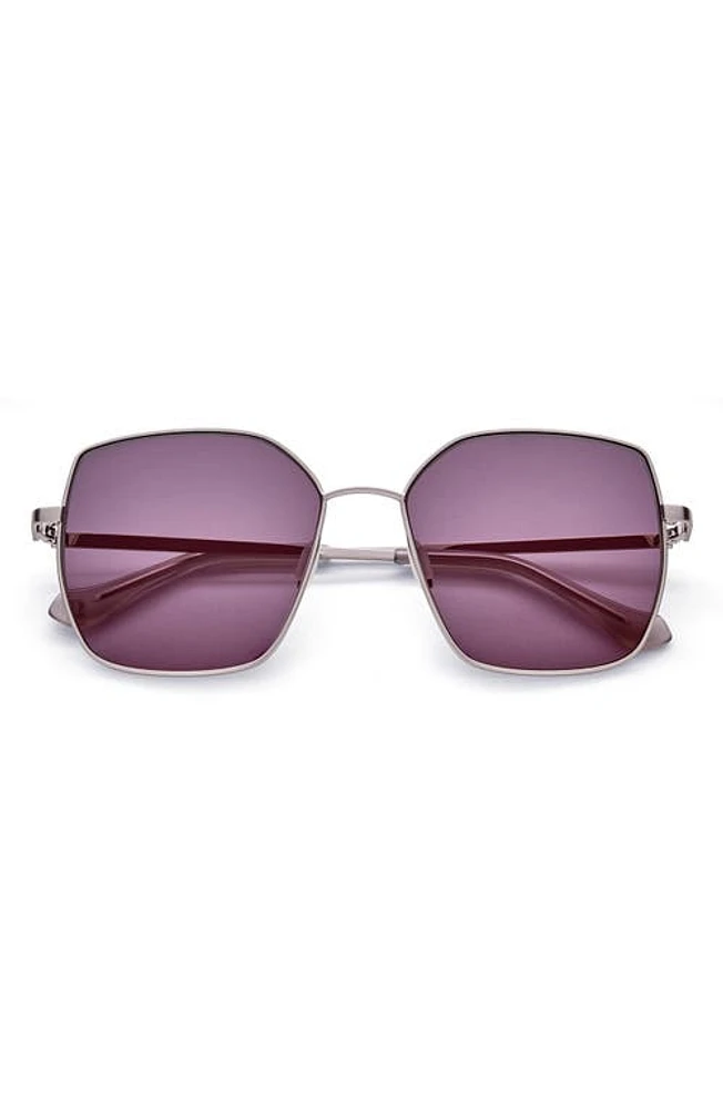 Gemma Styles Goodbye Stranger 56mm Geometric Sunglasses in Thunder at Nordstrom