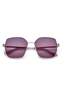 Gemma Styles Goodbye Stranger 56mm Geometric Sunglasses in Thunder at Nordstrom