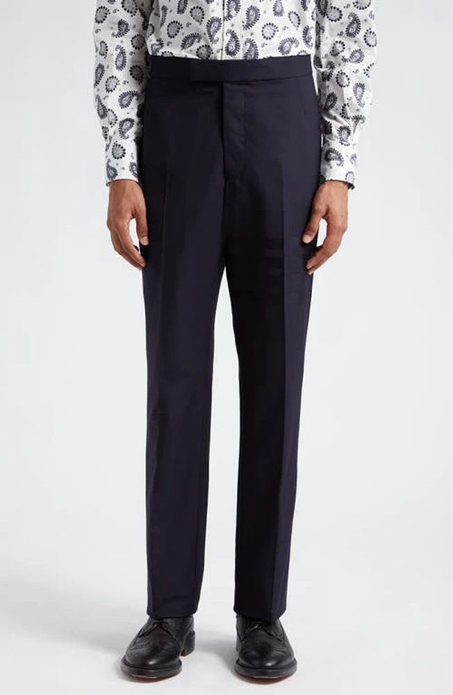 Thom Browne 4-Bar Mélange Wool Pants at