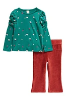 Tucker + Tate Print Long Sleeve T-Shirt & Rib Pants Set at Nordstrom,