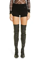 Courrèges Rib Knit Shorts Black at Nordstrom,