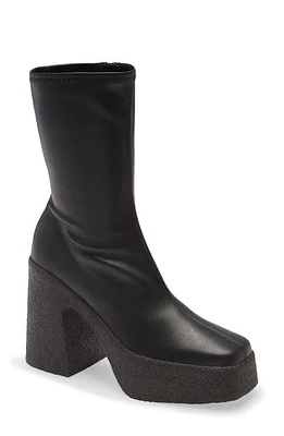 Stella McCartney Square Toe Platform Bootie Black at Nordstrom,