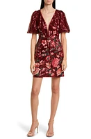 Marchesa Notte Artwork Sequin Minidress Burgundy Multi at Nordstrom,