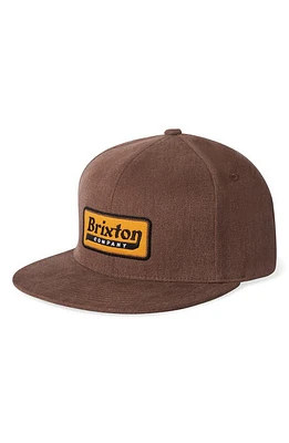 Brixton Steadfast Cotton Snapback Baseball Cap in Bison at Nordstrom