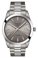 Tissot Gentleman Titanium Bracelet Watch, 40mm in Grey at Nordstrom