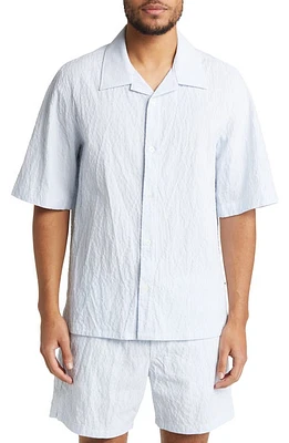 NN07 Ole 5246 Camp Shirt Blue Stripe at Nordstrom,