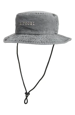 Rip Curl Cotton Twill Bucket Hat in Washed Black at Nordstrom, Size Small