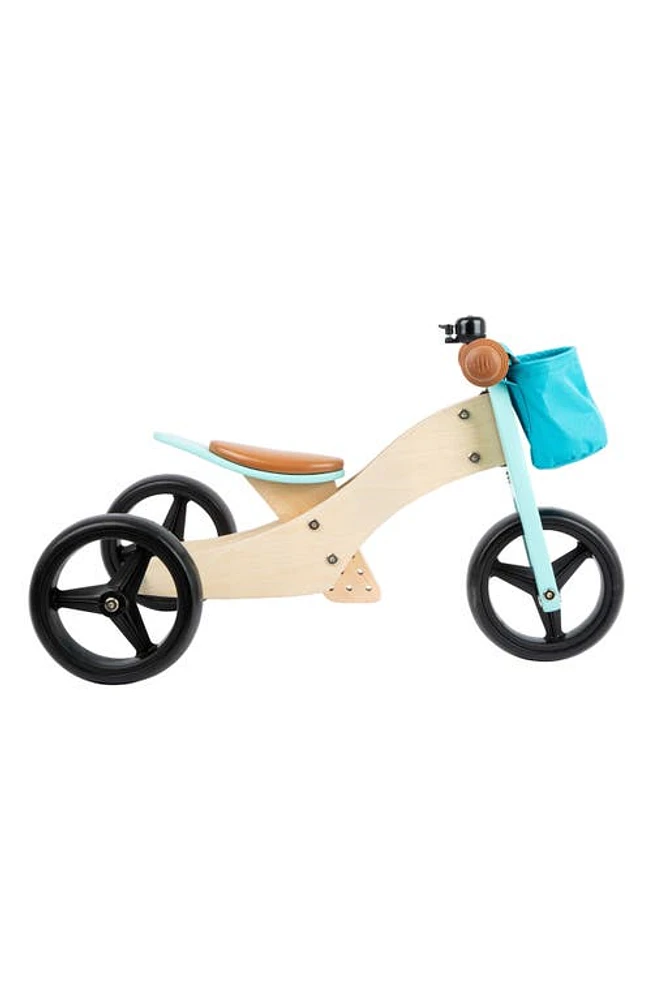 SMALL FOOT 2-in-1 Wood Training Bike/Trike in Blue at Nordstrom