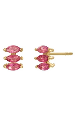 Bony Levy 14K Gold Marquise Pink Topaz Stud Earrings in 14K Yellow Gold at Nordstrom