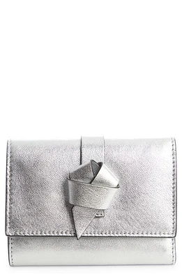 Acne Studios Musubi Metallic Trifold Wallet in Silver at Nordstrom