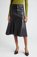 Proenza Schouler White Label Jesse A-Line Faux Leather Skirt Black at Nordstrom,