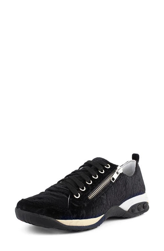 Therafit Sienna Sneaker Black Velvet at Nordstrom,