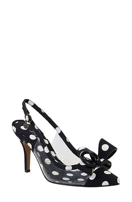 J. Reneé Karunya Pointed Toe Slingback Pump Clear/Black/White at Nordstrom,