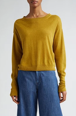 Max Mara Giuditta Silk & Linen Sweater Yellow at Nordstrom,