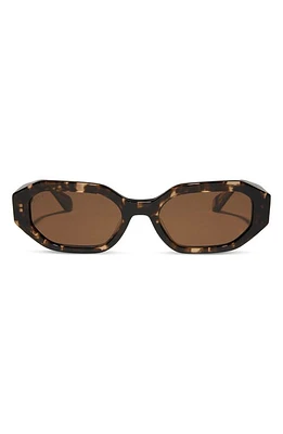 DIFF Allegra 53mm Polarized Rectangular Sunglasses in Brown at Nordstrom