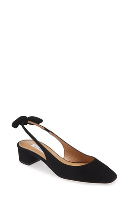 Aquazzura Very Bow Tie Slingback Pump Black at Nordstrom,