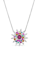 Hueb Mixed Precious Stone Pendant Necklace in White Gold at Nordstrom, Size 18