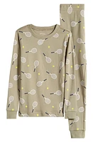 Petit Lem Kids' Sports Print Organic Cotton Fitted Two-Piece Pajamas at Nordstrom,