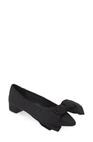 Loeffler Randall Noa Bow Pointed Toe Block Heel Pump Black at Nordstrom,