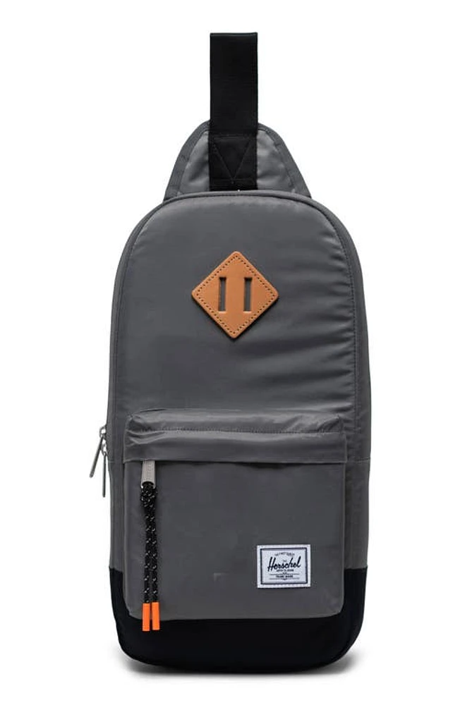 Herschel Supply Co. Heritage Recycled Polyester Shoulder Bag in Gargoyle/Black at Nordstrom