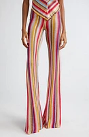 Missoni Stripe Knit Flare Leg Pants Multicolor Red Stripes at Nordstrom, Us