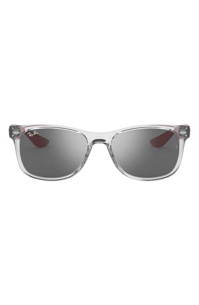 Ray-Ban Junior 50mm Wayfarer Mirrored Sunglasses in Transparent Grey at Nordstrom