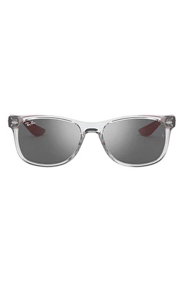 Ray-Ban Junior 50mm Wayfarer Mirrored Sunglasses in Transparent Grey at Nordstrom